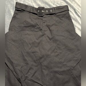 SHEIN Black High-Waist Wide Leg Pants with Belt